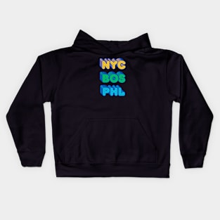 NYC, BOS, PHL Kids Hoodie